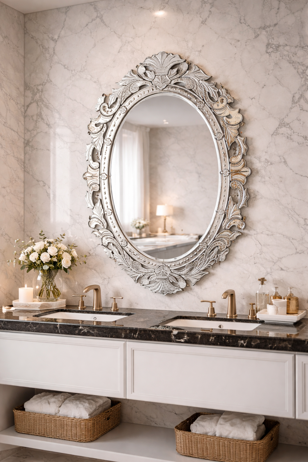 Opulent Bloom Oval Mirror thumbnail